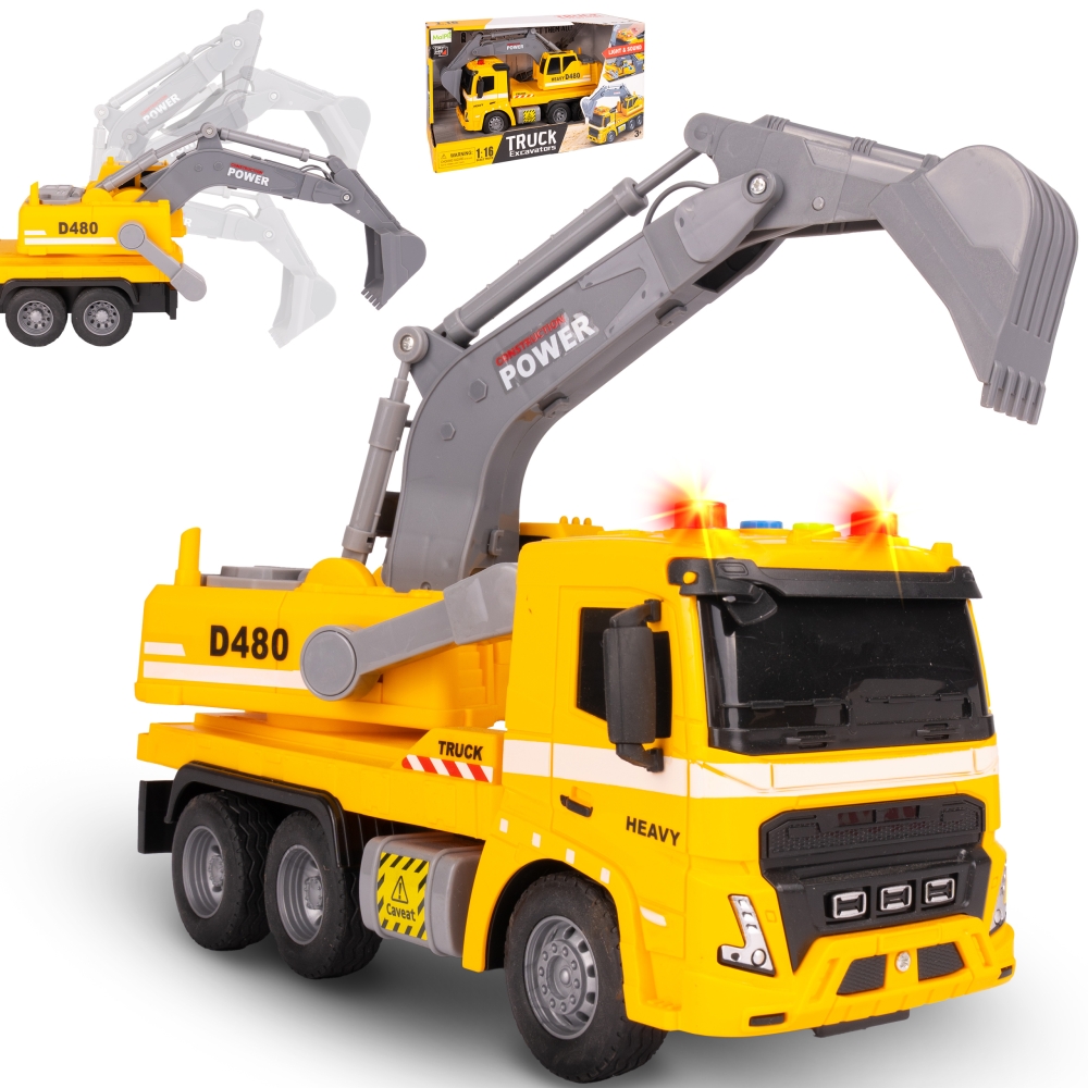 Ekskavatoriaus sunkvežimis 1:16 šviesos ir garsas-Žaislai, Auto ir transporto žaislai, Mašinos-e-vaikas