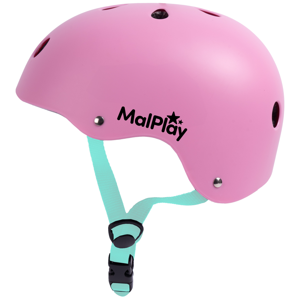 Kask rowerowy dziecięcy SafeKiddo RÓŻOWO-TURKUSOWY
