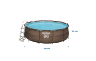 Basen ogrodowy stelażowy 366 x 100 cm 18w1 Bestway 56709