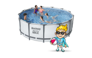 Basen ogrodowy stelażowy 396 x 122 cm 18w1 Bestway 5618W