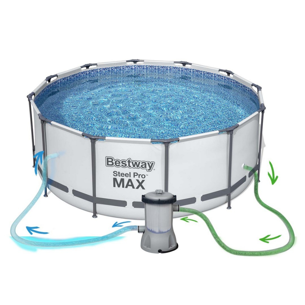 Sodo rėmo baseinas 396 x 122 cm 18in1 Bestway 5618W-Baseinai, Karkasiniai baseinai-e-vaikas