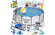 Basen ogrodowy stelażowy 366 x 122 cm 18w1 Bestway 56420 + maszynka do baniek GRATIS