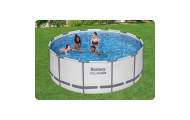 Sodo rėminis baseinas 366 x 122 cm 18in1 Bestway 56420 + burbulų mašina-Baseinai, Karkasiniai baseinai-e-vaikas