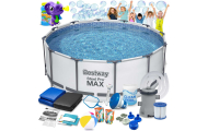Basen ogrodowy stelażowy 427 x 84 cm 17w1 Bestway 56595 + maszynka do baniek GRATIS