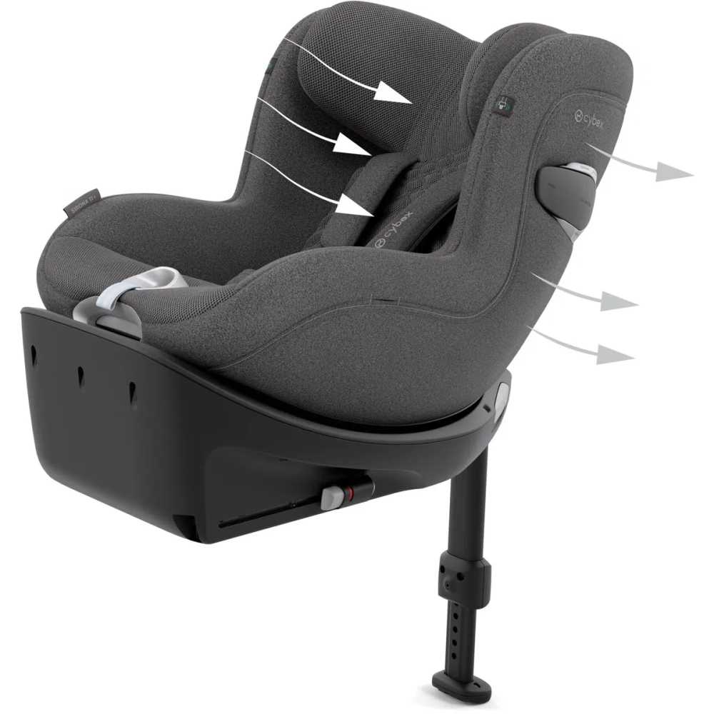 Automobilinė kėdutė Cybex Sirona Ti I-SIZE PLUS, 40-105 cm, Mirage Grey-Automobilinės kėdutės, 0-18 kg-e-vaikas