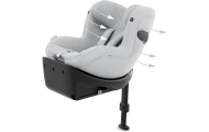 Automobilinė kėdutė Cybex Sirona Ti I-SIZE PLUS, 40-105 cm, Platinum White-Automobilinės kėdutės, 0-18 kg-e-vaikas