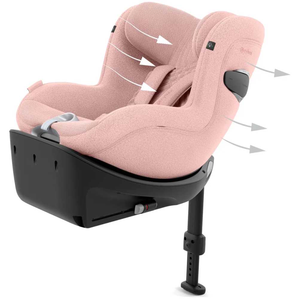 Automobilinė kėdutė Cybex Sirona Ti I-SIZE PLUS, 40-105 cm, Peach Pink-Automobilinės kėdutės, 0-18 kg-e-vaikas