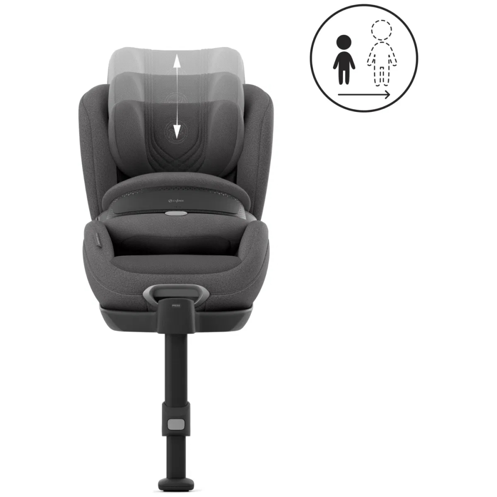 Automobilinė kėdutė Cybex Anoris T2 I-SIZE PLUS, 76-125 cm, Mirage Grey-Automobilinės kėdutės, 9-25 kg-e-vaikas