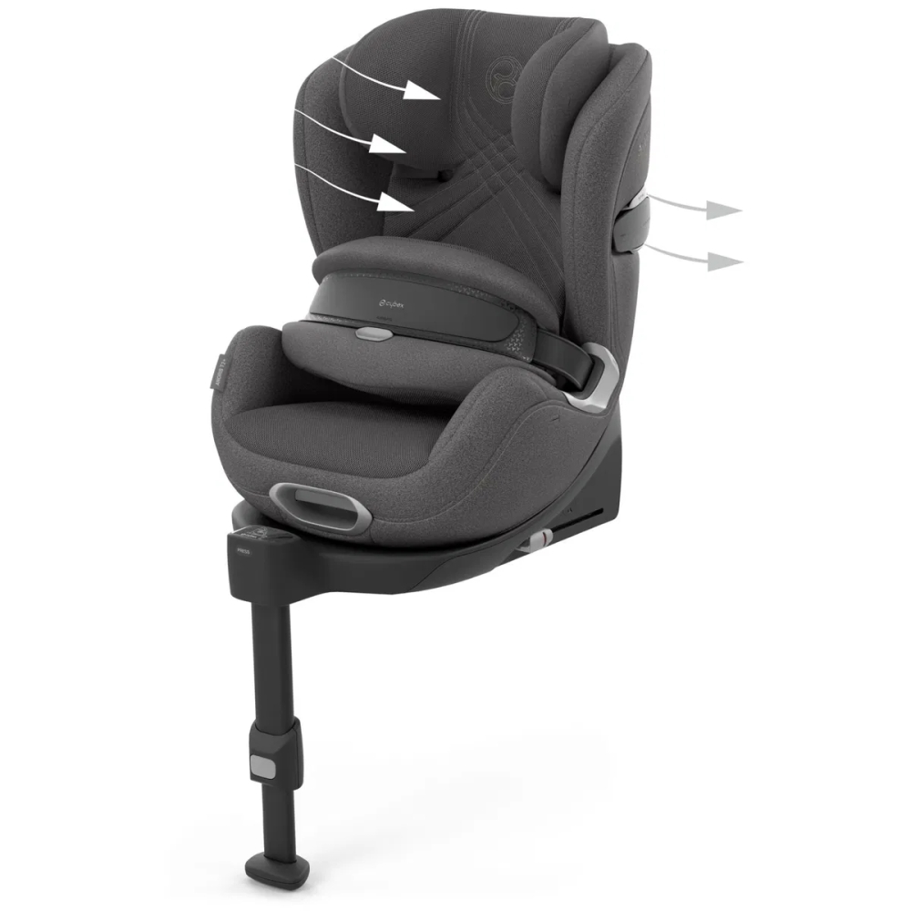 Automobilinė kėdutė Cybex Anoris T2 I-SIZE PLUS, 76-125 cm, Mirage Grey-Automobilinės kėdutės, 9-25 kg-e-vaikas