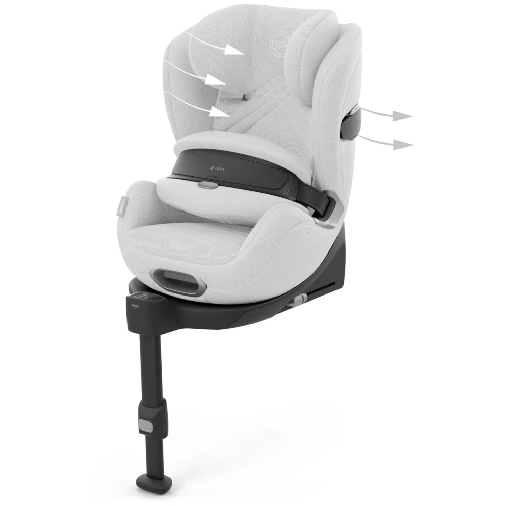 Automobilinė kėdutė Cybex Anoris T2 I-SIZE PLUS, 76-125 cm, Platinum White-Automobilinės kėdutės, 9-25 kg-e-vaikas