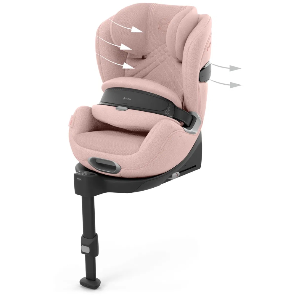 Automobilinė kėdutė Cybex Anoris T2 I-SIZE PLUS, 76-125 cm, Peach Pink-Automobilinės kėdutės, 9-25 kg-e-vaikas