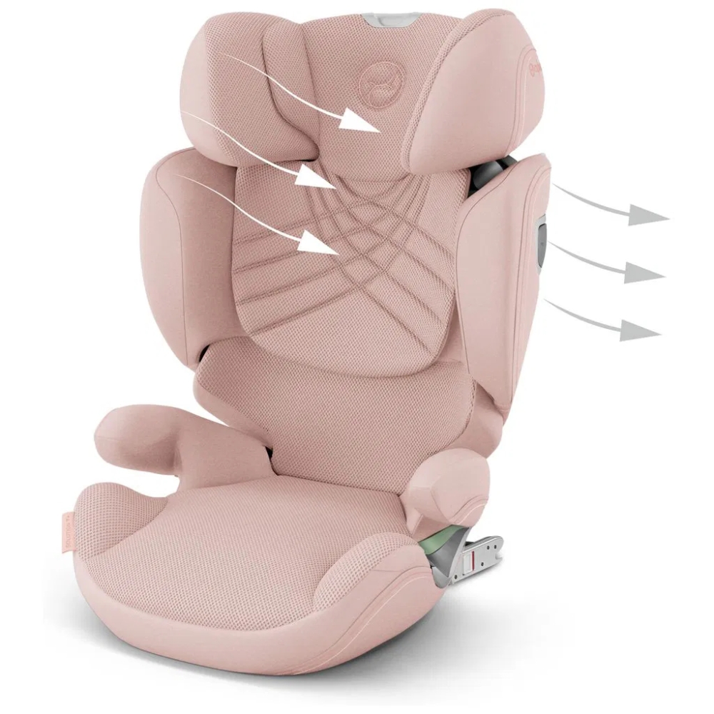 Automobilinė kėdutė Cybex Solution T I-FIX PLUS, 100-150 cm, Peach Pink-Automobilinės kėdutės, 15-36 kg-e-vaikas