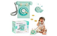 CLASSIC WORLD Klasyczny Drewniany Telefon dla Dzieci 4 el.
