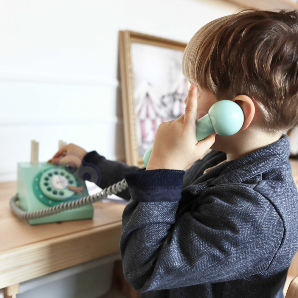 Klasikinis medinis vaikiškas telefonas CLASSIC WORLD 4 el.-Žaislai, Kūdikiams, Žaislai mažyliams (iki 4 m.