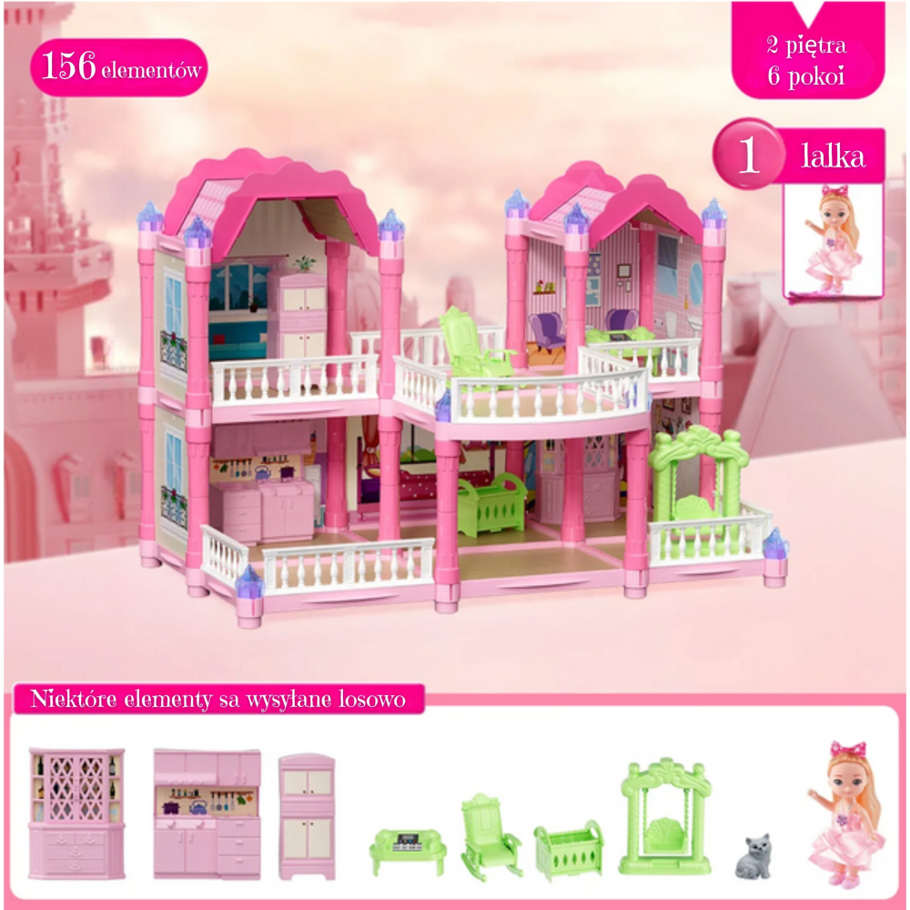 Lėlių namelis WOOPIE Garden Villa 156 el.