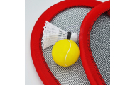 WOOPIE Duże Rakietki do Tenisa Badminton dla Dzieci Zestaw + Piłka Lotka					