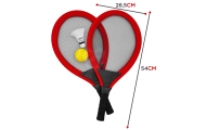 WOOPIE didelis vaikų badmintono teniso rakečių rinkinys + kamuoliukas-Žaislai, Lauko žaislai, Lauko žaidimai ir sporto prekės, Ž