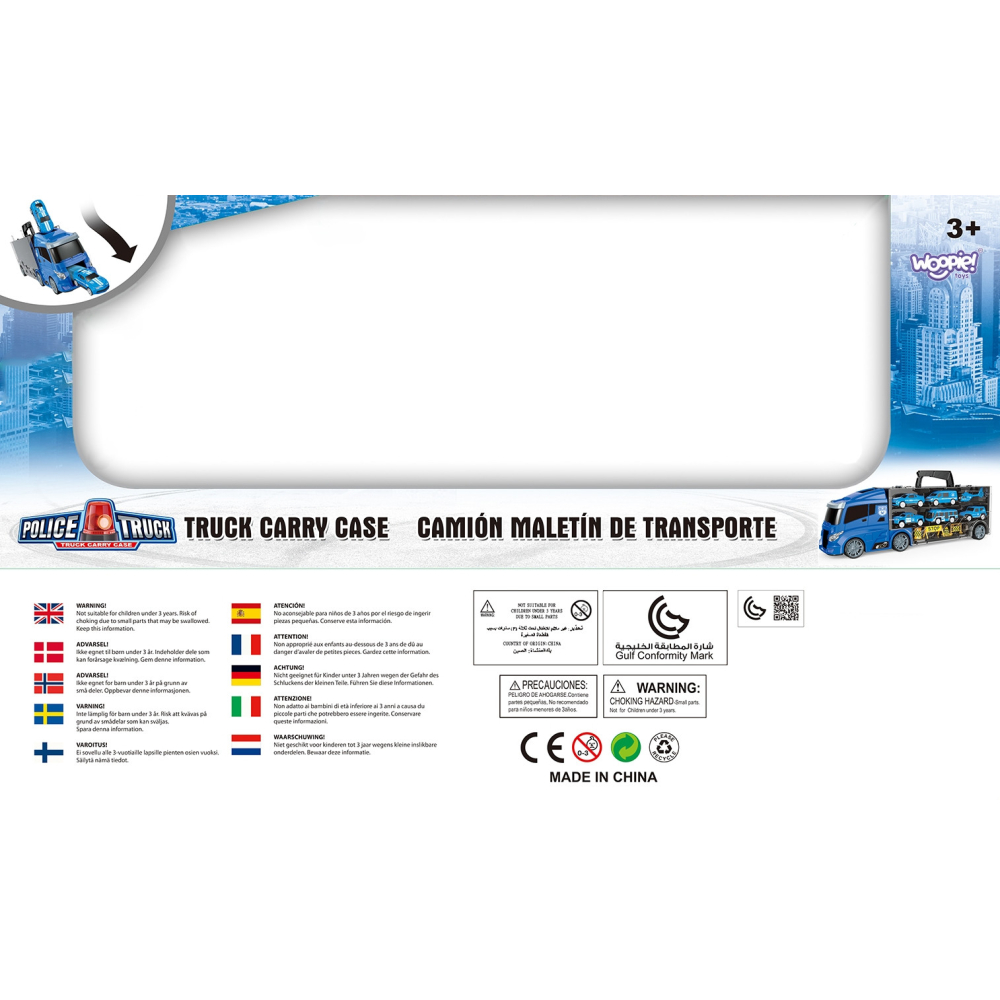 WOOPIE Transporterio sunkvežimio rinkinys 3in1 Mėlyna policija