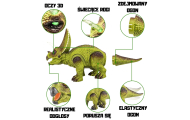 Nuotoliniu būdu valdomas Dinozauras WOOPIE RC robotas Triceratops