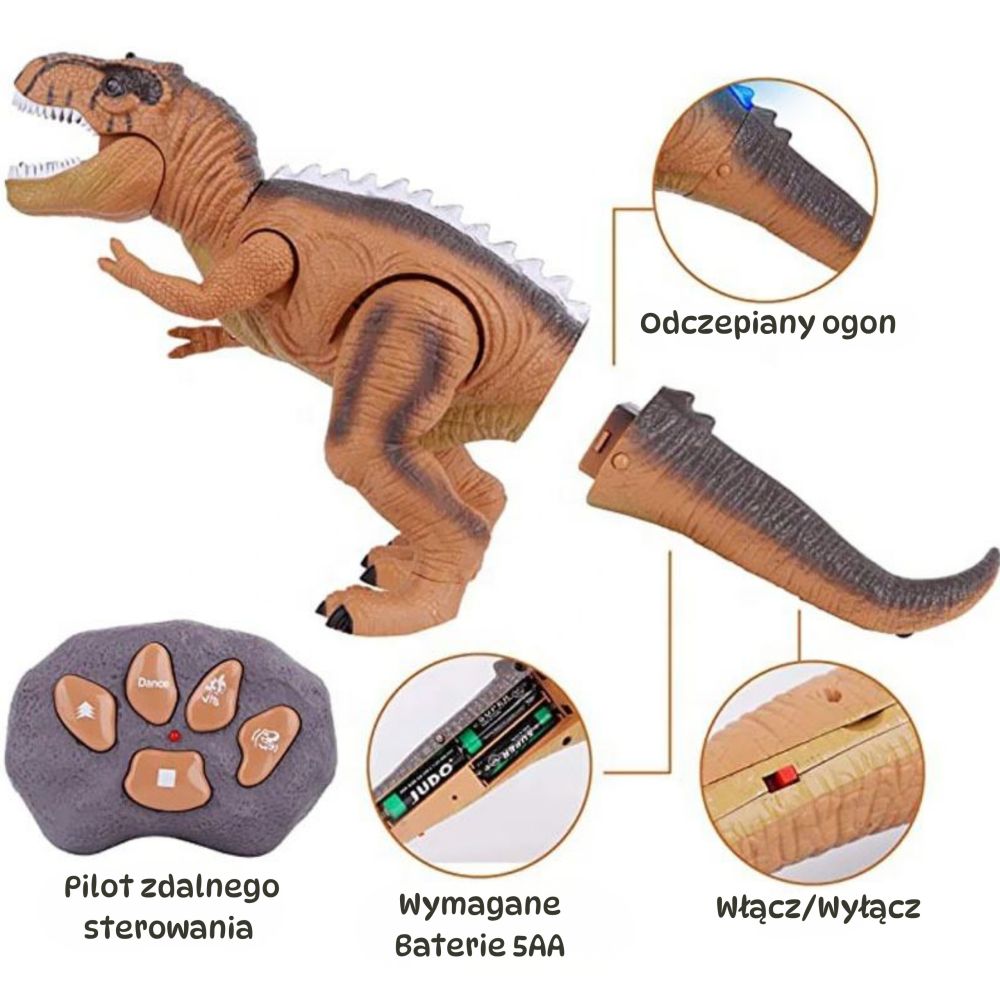 Nuotoliniu būdu valdomas WOOPIE dinozauras RC Tyrannosaurus Rex-Žaislai, Interaktyvūs žaislai-e-vaikas