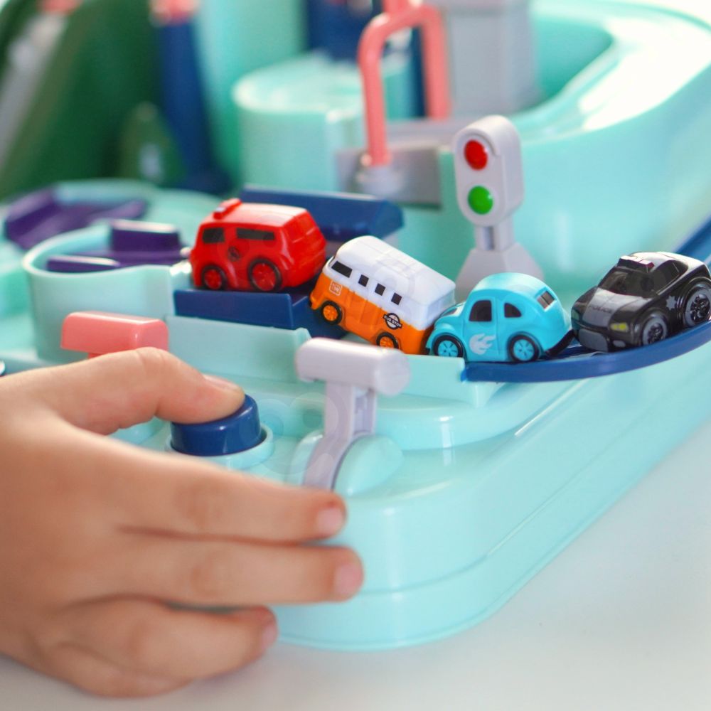 Interaktyvi automobilių trasa - WOOPIE Automobilių nuotykiai-Žaislai, Auto ir transporto žaislai, Interaktyvūs žaislai, Garažai,