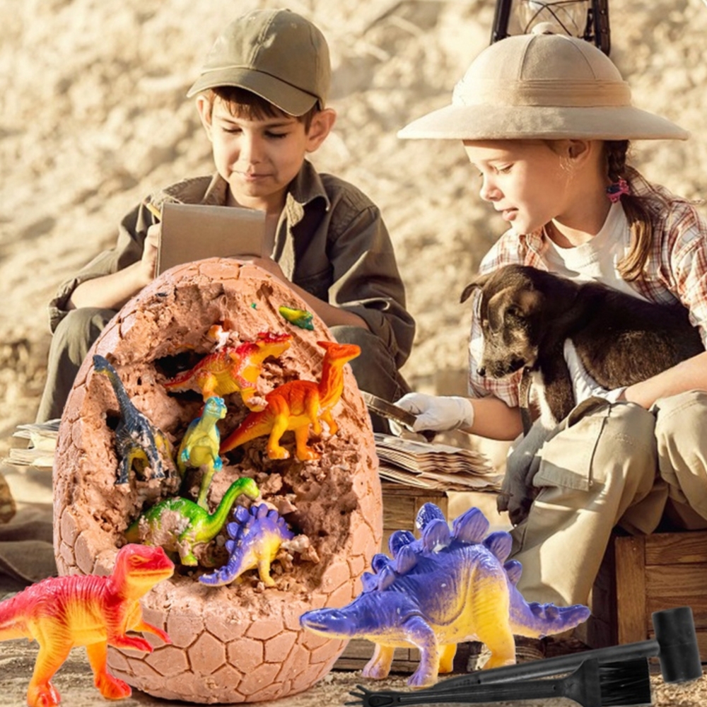 Archeologinis rinkinys WOOPIE Dinozauro kiaušinio kasinėjimas 12 vnt-Žaislai, Profesijos, buities žaislai, Moksliniai žaislai-e-