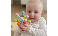 Minkštas barškutis 2in1 WOOPIE BABY sensorinis žaislas kūdikiams 0m+-Žaislai, Kūdikiams, Barškučiai, kramtukai-e-vaikas