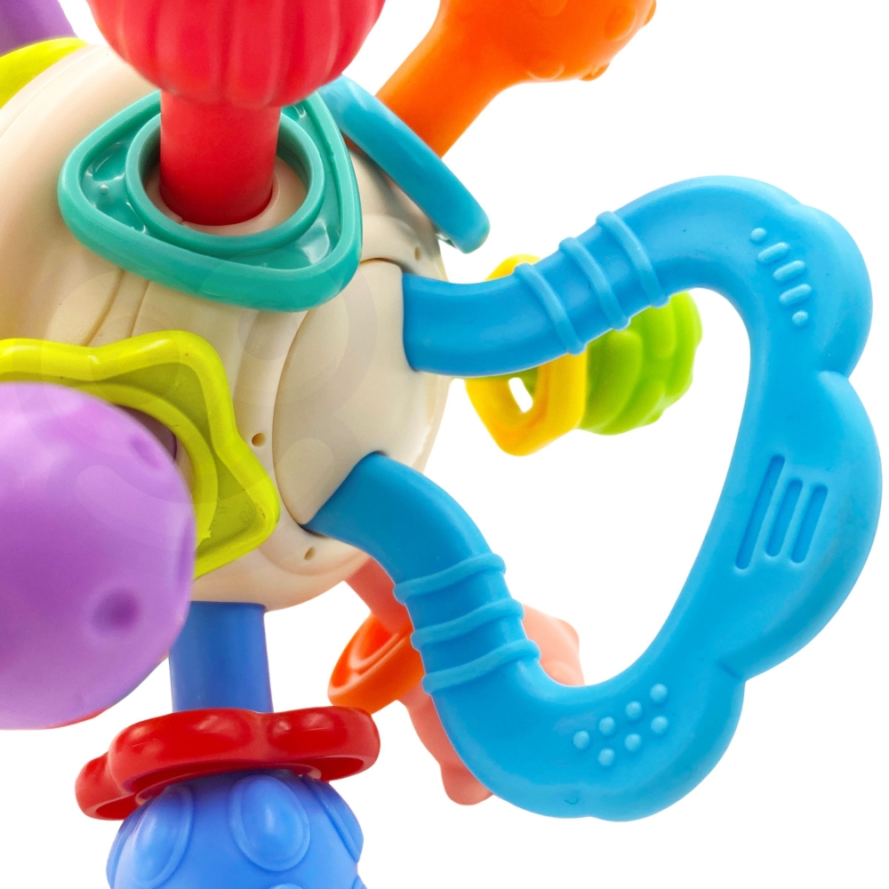 Minkštas barškutis 2in1 WOOPIE BABY sensorinis žaislas kūdikiams 0m+-Žaislai, Kūdikiams, Barškučiai, kramtukai-e-vaikas