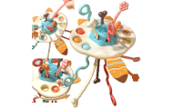 Sensorinis žaislas WOOPIE BABY Montessori kramtukas Rattle Multifunkcinis lapė-Žaislai, Kūdikiams, Žaislai mažyliams (iki 4 m.