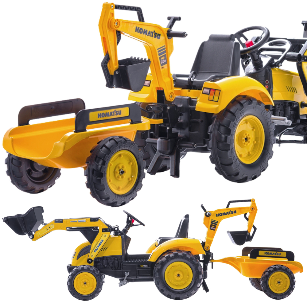 Pedalinis ekskavatorius su kaušu ir priekaba FALK KOMATSU nuo 2 metų