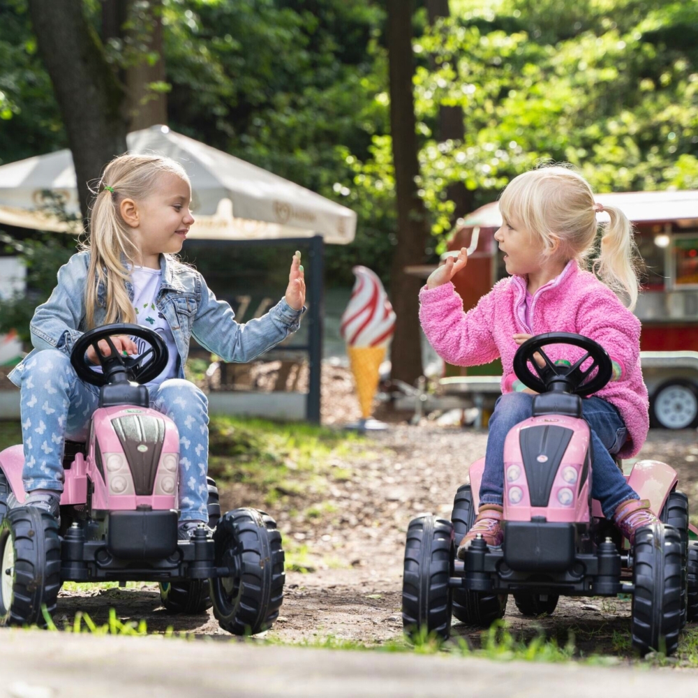 FALK Traktor Country Star Różowy na Pedały + Przyczepka i Klakson od 2 Lat. 