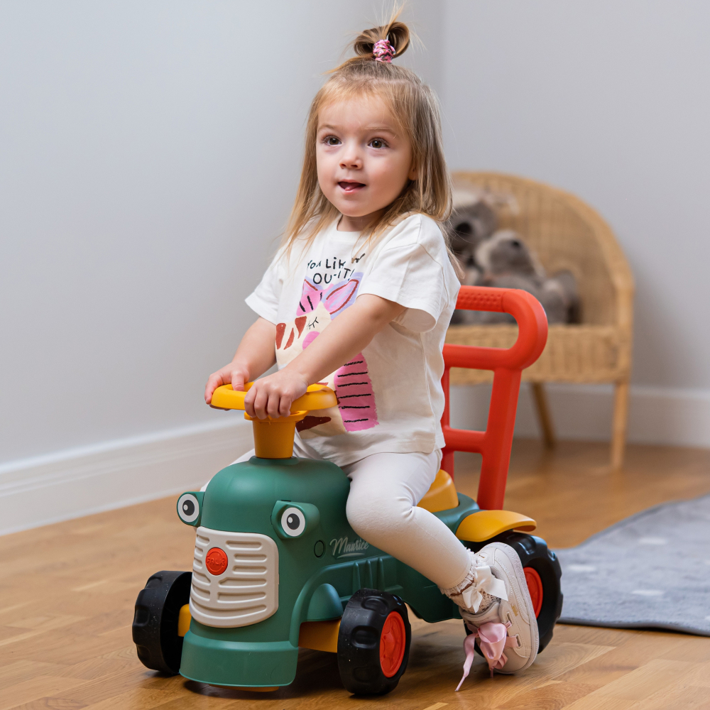 Paspiriamas traktorius - stumdukas FALK Maurice Ride-on Pushback nuo 1 metų Green