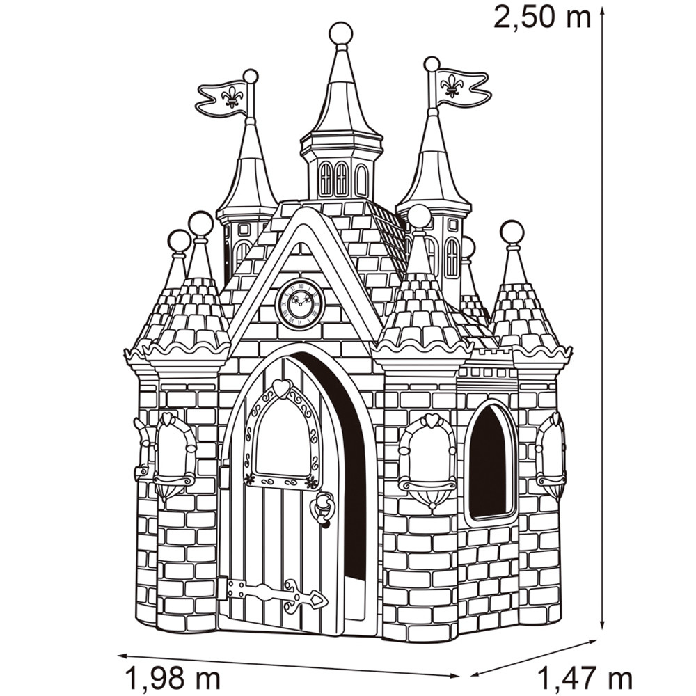 Žaidimų namelis Feber Huge Princess Super Palace-Žaislai, Lauko žaislai, Žaidimų nameliai ir jų priedai-e-vaikas