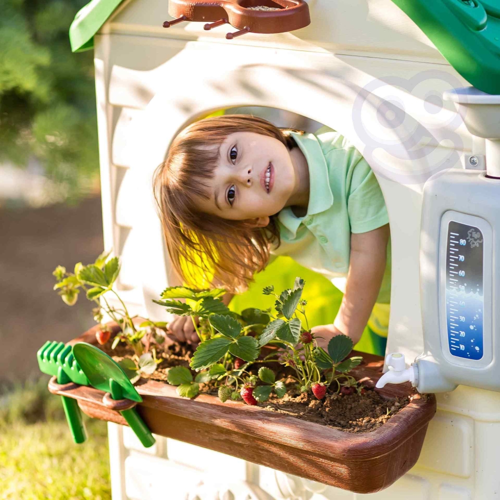 Sodo namelis FEBER Eco Feeder Atliekų rūšiavimo imitacijos saulės kolektorius-Žaislai, Lauko žaislai, Žaidimų nameliai ir jų pri