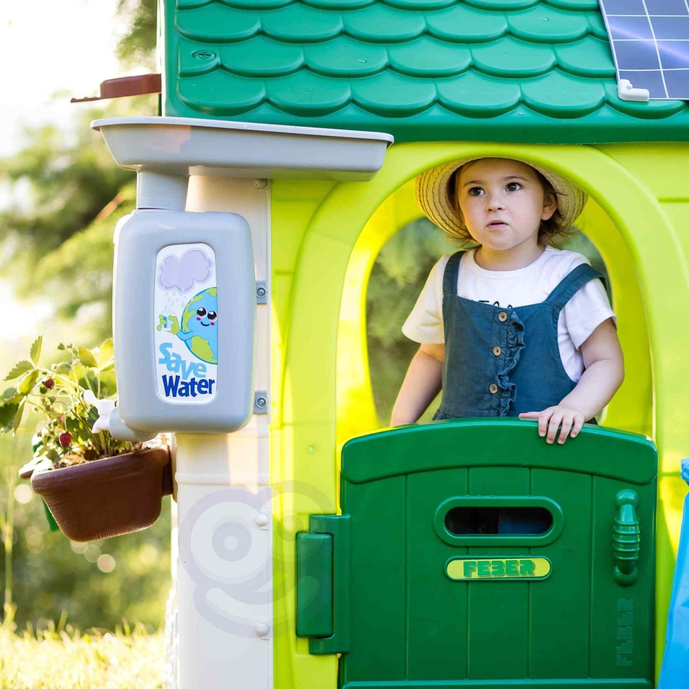 Sodo namelis FEBER Eco Feeder Atliekų rūšiavimo imitacijos saulės kolektorius-Žaislai, Lauko žaislai, Žaidimų nameliai ir jų pri
