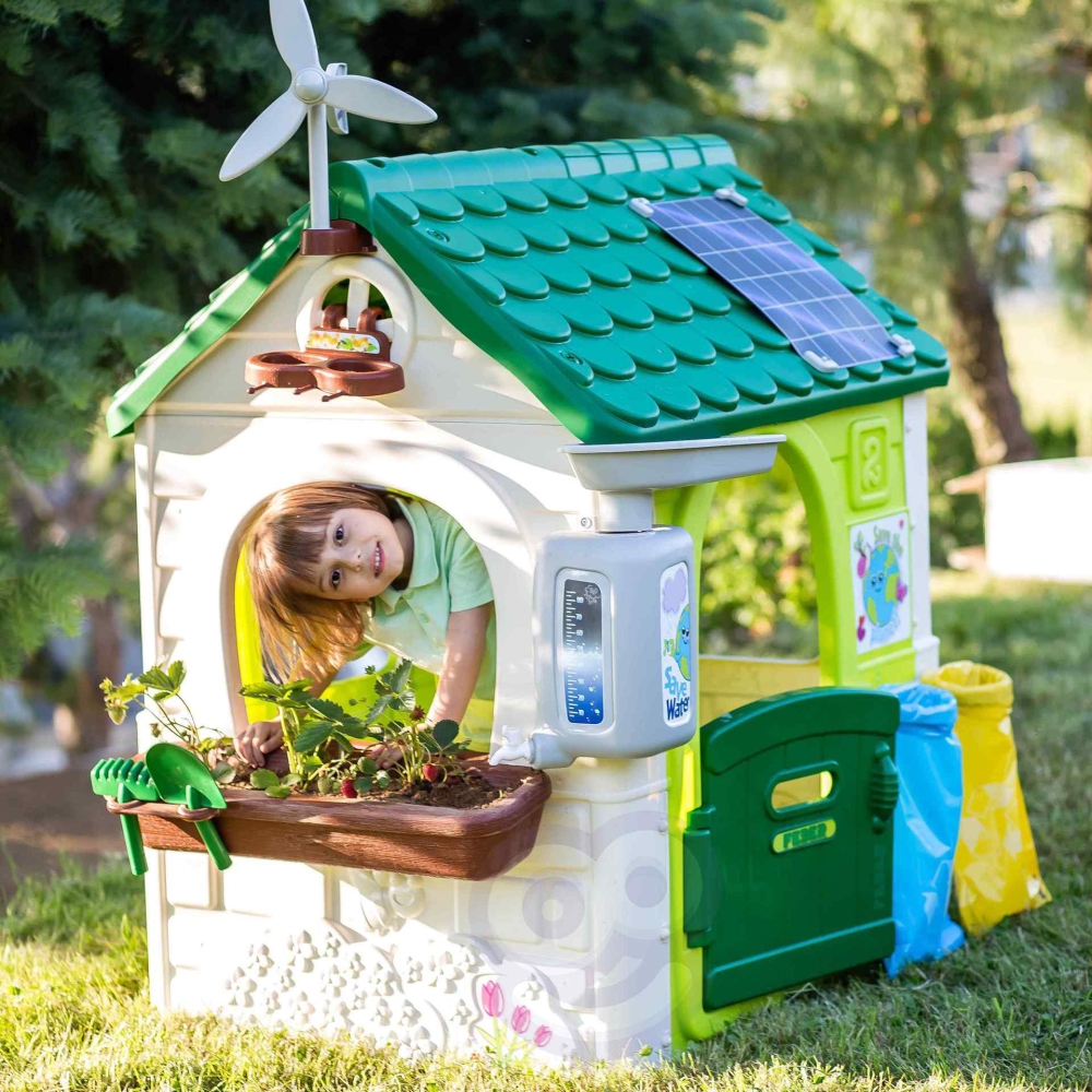 Sodo namelis FEBER Eco Feeder Atliekų rūšiavimo imitacijos saulės kolektorius-Žaislai, Lauko žaislai, Žaidimų nameliai ir jų pri