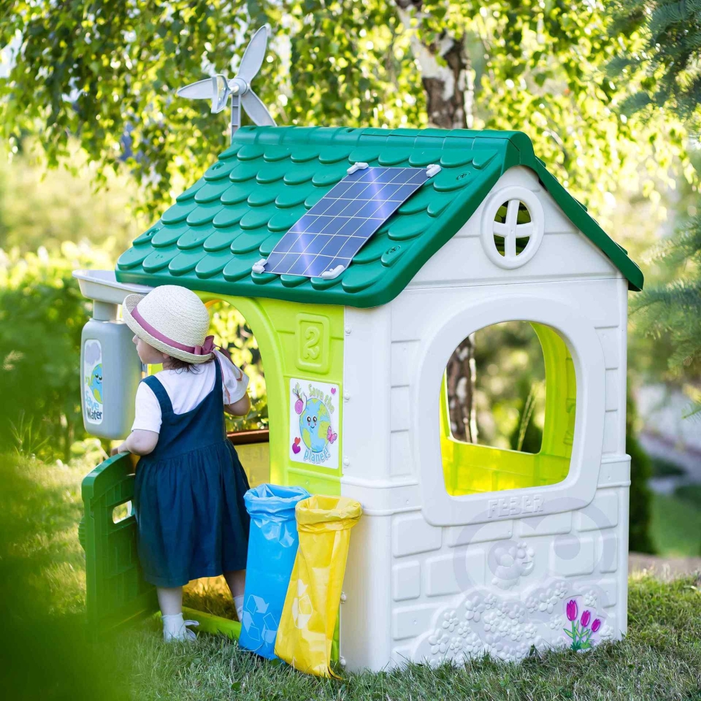 Sodo namelis FEBER Eco Feeder Atliekų rūšiavimo imitacijos saulės kolektorius-Žaislai, Lauko žaislai, Žaidimų nameliai ir jų pri