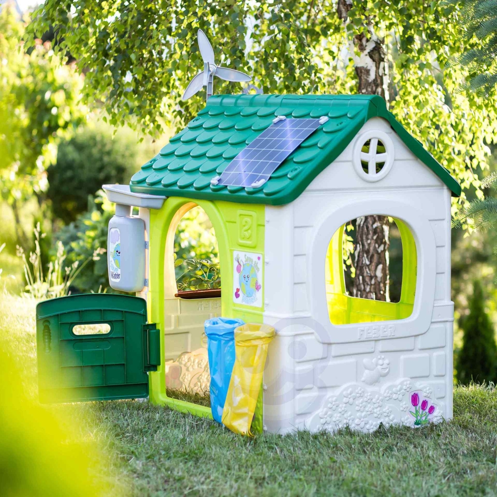 Sodo namelis FEBER Eco Feeder Atliekų rūšiavimo imitacijos saulės kolektorius-Žaislai, Lauko žaislai, Žaidimų nameliai ir jų pri