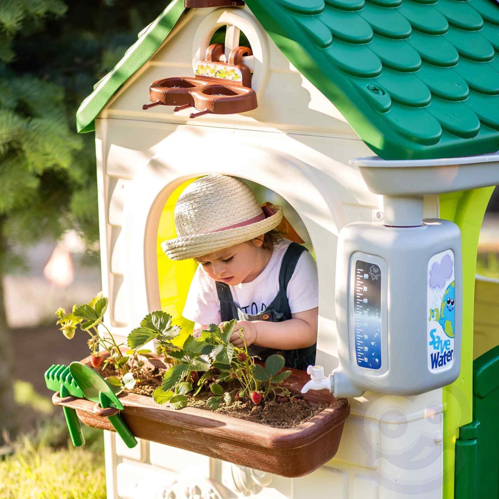 Sodo namelis FEBER Eco Feeder Atliekų rūšiavimo imitacijos saulės kolektorius-Žaislai, Lauko žaislai, Žaidimų nameliai ir jų pri