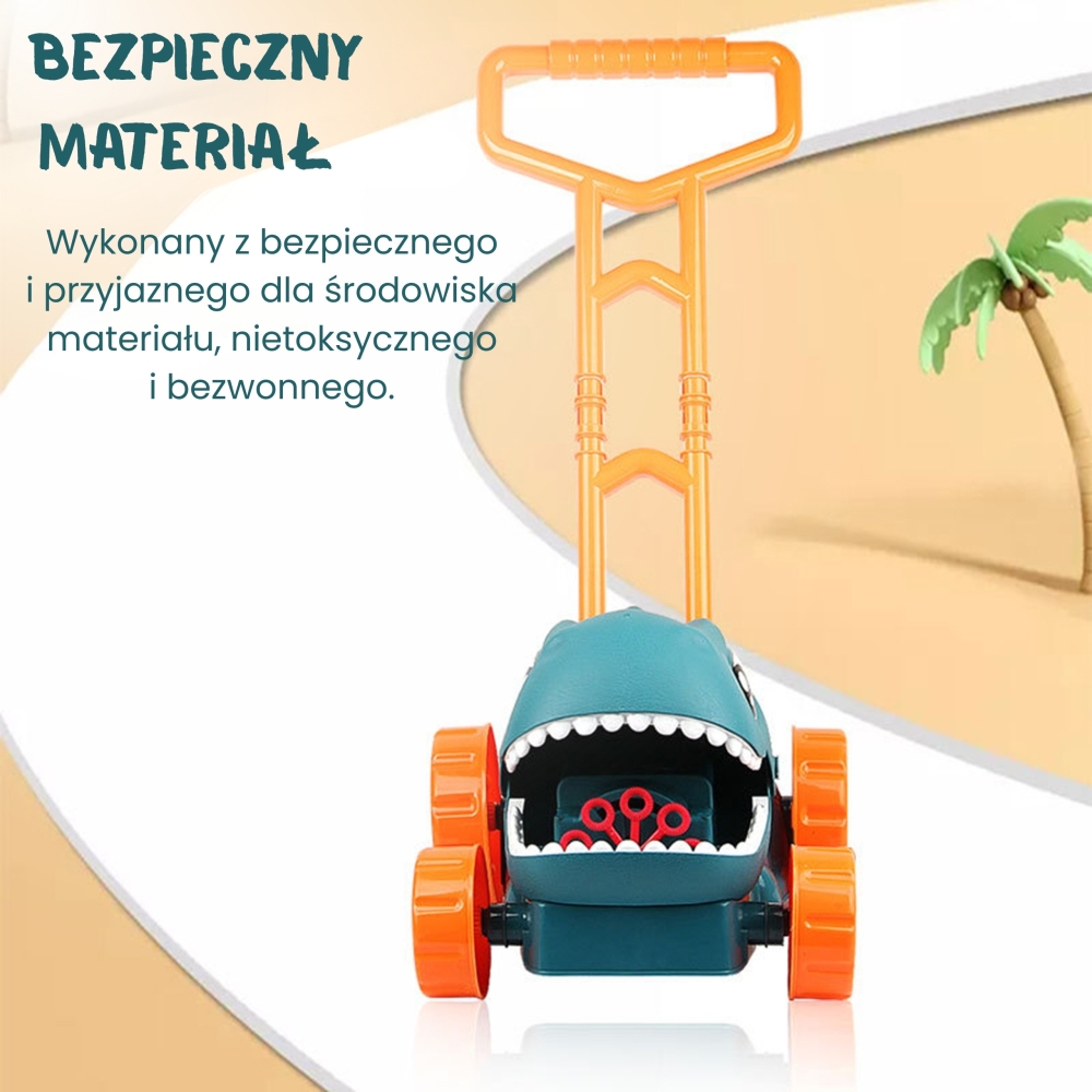 Muilo burbulų sodo vejapjovė WOOPIE Dinozauras + skystis-Žaislai, Lauko žaislai, Muilo burbulai-e-vaikas