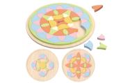 CLASSIC WORLD Pastelowa Mandala Układanka Montessori Mozaika Kwiaty