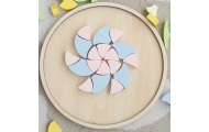 Medinė mandala Classic World Montessori dėlionė - mozaika Gėlės, pastelinė-Žaislai, Dėlionės, 3D - tūrinės dėlionės-e-vaikas