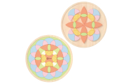 CLASSIC WORLD Pastelowa Mandala Układanka Montessori Mozaika Kwiaty