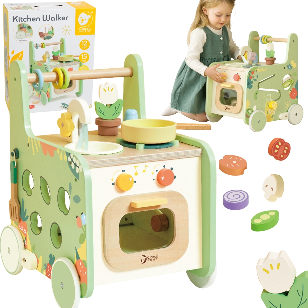 Medinis stumdukas - virtuvė CLASSIC WORLD 2in1-Judėjimui, Stumdukai-e-vaikas