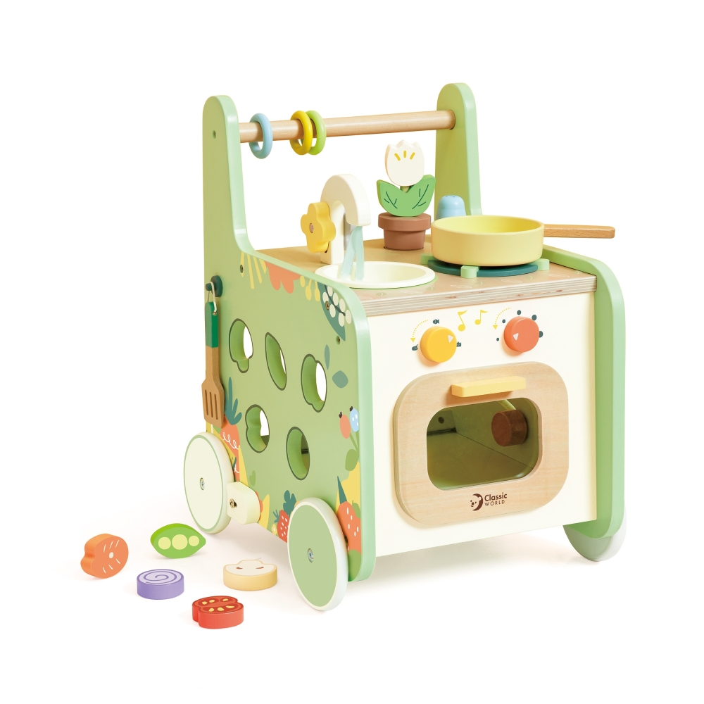 Medinis stumdukas - virtuvė CLASSIC WORLD 2in1-Judėjimui, Stumdukai-e-vaikas