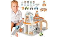 Medinė kosmoso stoties automobilių stovėjimo aikštelė TOOKY TOY-Žaislai, Auto ir transporto žaislai, Garažai, trasos ir kita-e-v