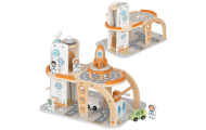 Medinė kosmoso stoties automobilių stovėjimo aikštelė TOOKY TOY-Žaislai, Auto ir transporto žaislai, Garažai, trasos ir kita-e-v