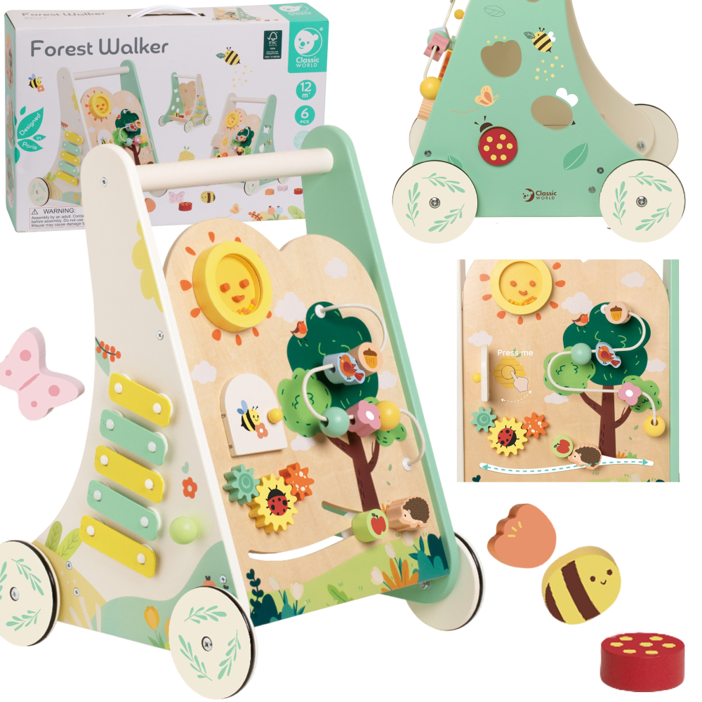 Medinis daugiafunkcinis stumdukas CLASSIC WORLD 8in1 Forest Walker-Judėjimui, Stumdukai-e-vaikas