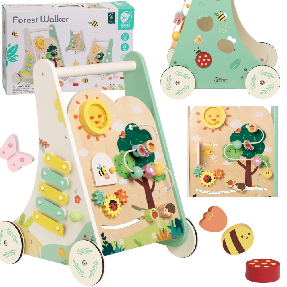 Medinis daugiafunkcinis stumdukas CLASSIC WORLD 8in1 Forest Walker-Judėjimui, Stumdukai-e-vaikas