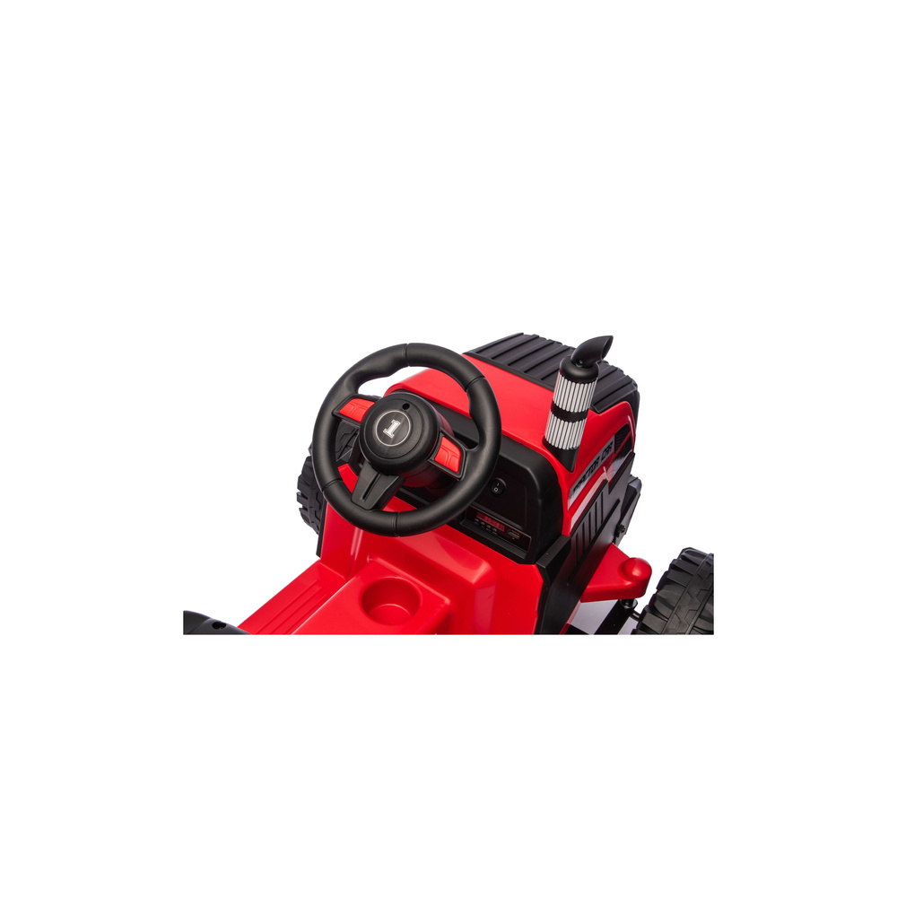 Traktor Na Akumulator CH9959B Z Przyczepą Czerwony 24V